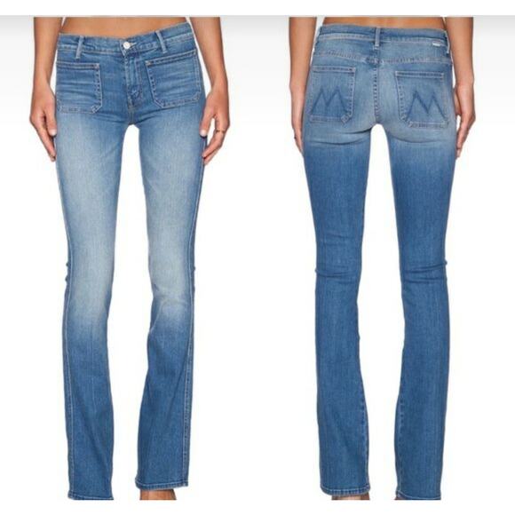 Mother Jeans Womens 30 The Patch Slacker Afternoon Delight Mid Rise Designer USA